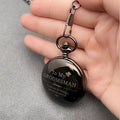 [Perfect Gift for Men] Classic Engraved Pocket Watch for Groomsmen, Featuring a Round Quartz Design with World-Time Capability, Electronic Movement, And Not Waterproof, Perfect Gift for Men