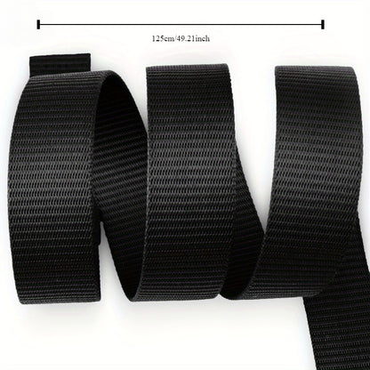 Ratchet Belt Men Automatic Buckle - 2 Pack Adjustable Nylon Woven Casual Belt for Jeans Shorts Work Commuting Party Wear Versatile Fashion