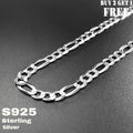 Silvery Jewelry Special, 925 Silver Rough Figaro Necklaces Buy 2 Get 1 Free And Comes With A Beautiful Gift Box, Fashionable And Versatile, Men'S Necklace, Women'S Necklace, You Can Give It For Your Own Use, The Perfect Gift.