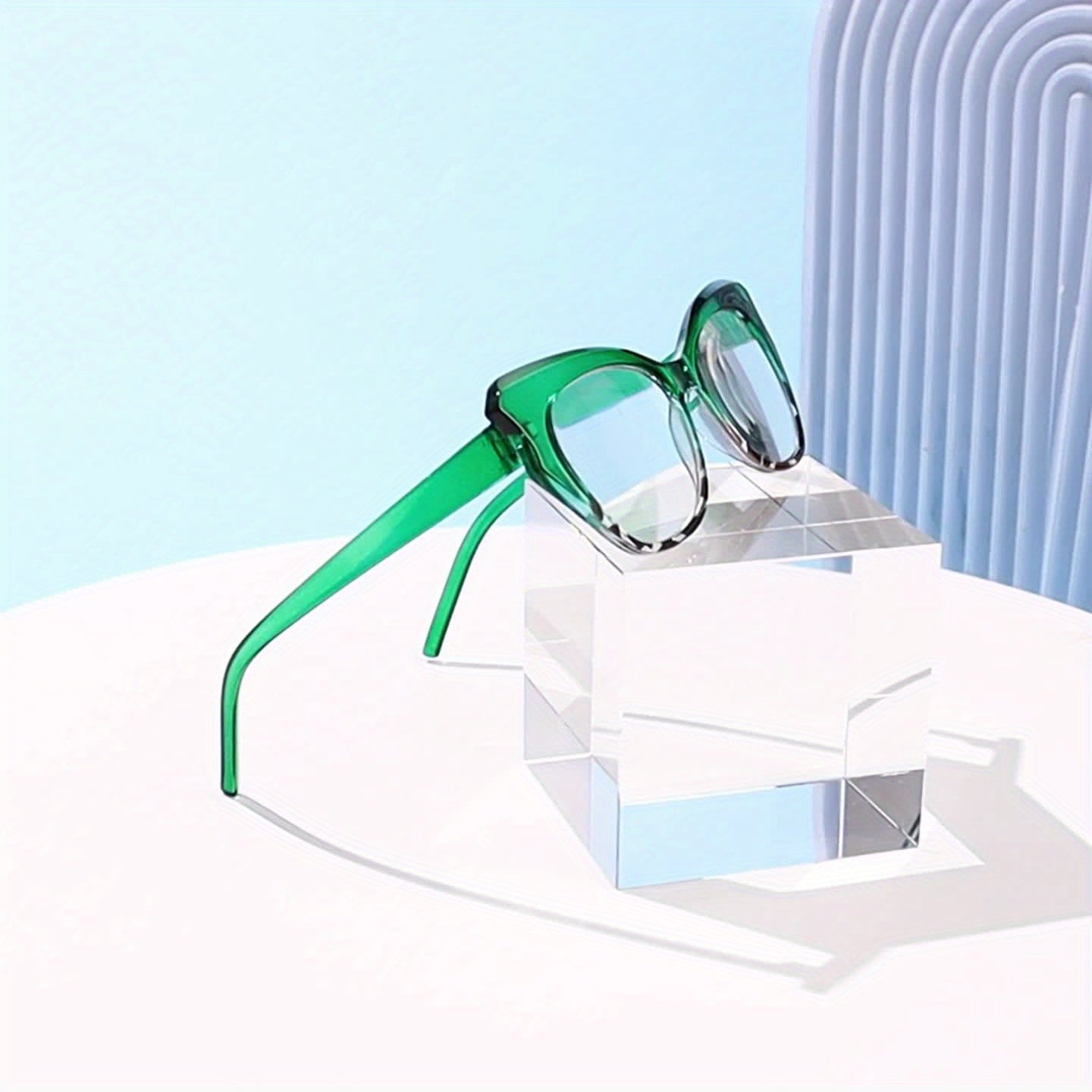 Blue Light Reading Glasses Butterfly Cat Eye for Men Women – Anti-Blue Light HD Presbyopic Eyewear AC Lens PC Full Rim Frame, Minimalist Fashion Readers +100 to +400, Green Blue Black Color