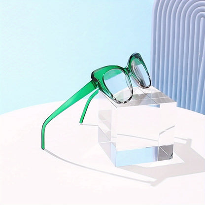 Blue Light Reading Glasses Butterfly Cat Eye for Men Women – Anti-Blue Light HD Presbyopic Eyewear AC Lens PC Full Rim Frame, Minimalist Fashion Readers +100 to +400, Green Blue Black Color