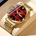 New Banbony Unisex Stainless Steel Quartz Watch with Rhinestone Accents, Water-Resistant IPX7, Sleek HD Dial, Date Display, Golden-Tone Finish - Ideal for Casual Wear, Parties, and Gifts