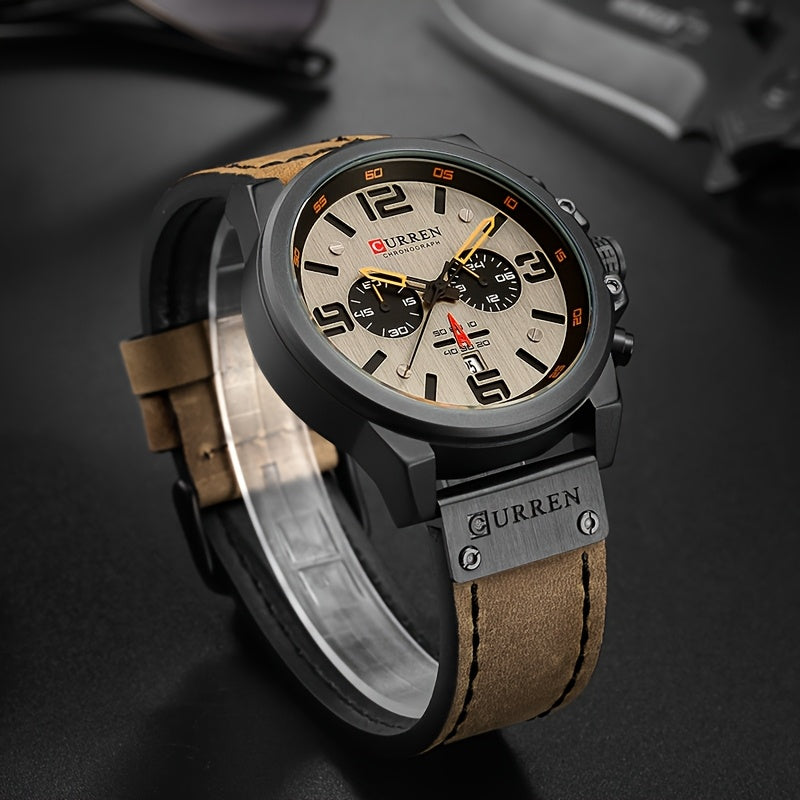 Men's Quartz Sports Watch — 24H Display, Timer & Calendar | Zinc Alloy Case, Multiple Colors