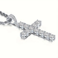 925 Silver Cross Pendant Necklace - Hypoallergenic, Luxurious, And Durable Men'S Jewelry - The Perfect Gift for Lovers, Friends, And Rappers, Suitable for Banquets, Parties, And Special Occasions