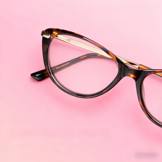 Cat Eye Reading Glasses Women HD Lenses Retro Design Spring Temple High Quality Includes Case & Cloth Pink Leopard Black Strengths +1.0 to +4.0 Stylish