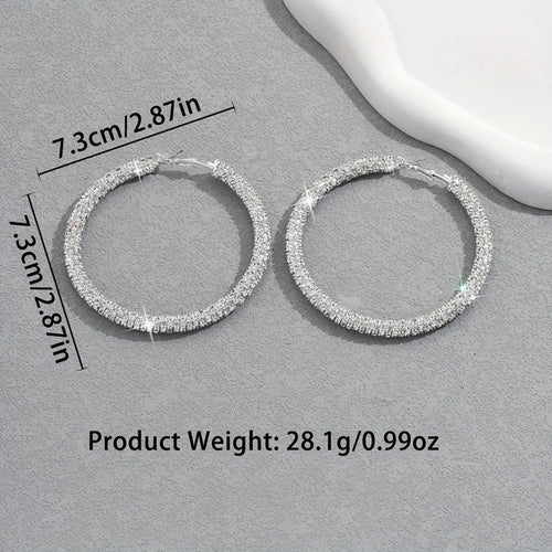 1 Pair of 925 Silvery Plated Light Luxury Elegant Sparkling Synthetic Cubic Synthetic Zircon Earrings, Suitable for Daily And Casual Wear, an Elegant Birthday Gift for Women