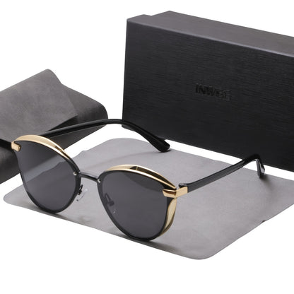 Polarized Sunglasses for Women Thin Temple, Anti-Glare UV Protection, Fits All Face Shapes, Lightweight Slim Frame Fashion Shades — Black Grey, Brown, Blue, Purple, Silver