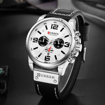 Men's Quartz Sports Watch — 24H Display, Timer & Calendar | Zinc Alloy Case, Multiple Colors