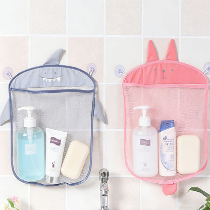 2-Pack Mesh Shower Caddy Bags - Drainable Suction-Cup Storage – main product image