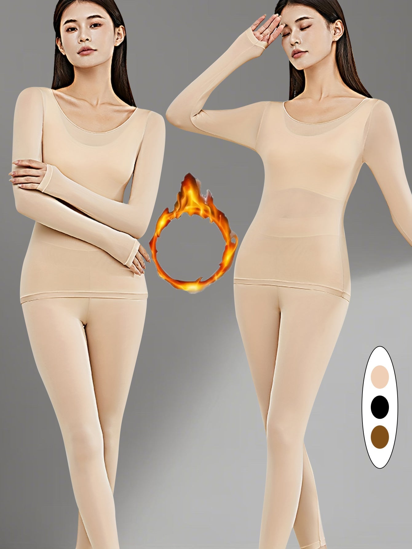 2-Pack Women’s Thermal Underwear - Smooth No-Show Fit – main product image