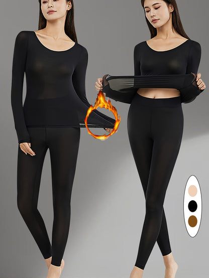 2-Pack Women’s Thermal Underwear - Smooth No-Show Fit – Black option – view 2