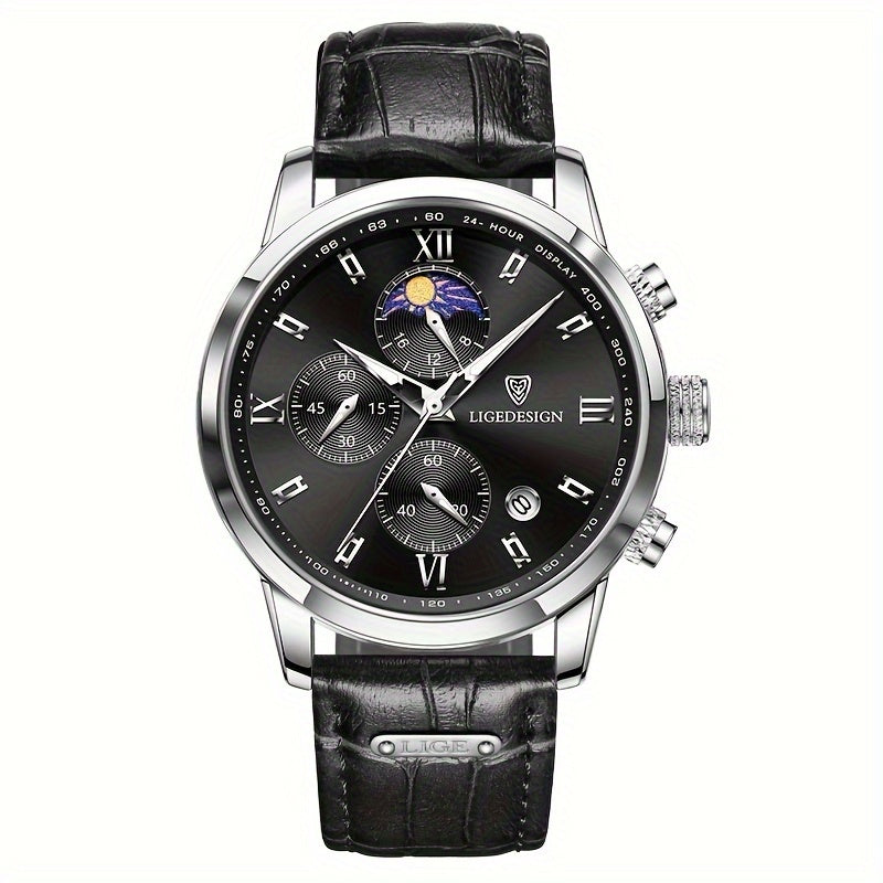 Sport Waterproof Men'S Quartz Watches, Chronograph Luminous Calendar Student Watch, Halloween Gift For Women And Men