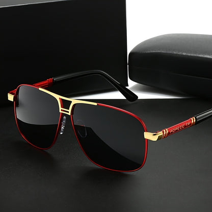 Full Rim Sunglasses Men Women Oversized 139mm+ Frame – TAC Gradient Lens UV Protection, Bold Fashion Eyewear for Formal Everyday Street Style, 4 Colors Red Black Gold Silver