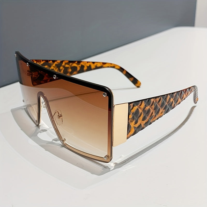 Large Frame Glasses Women Wide Brim Rhinestone Edge Accent Fashion Eyewear Elegant Statement Glasses Casual Party Daily Wear Black Gray Blue Pink Purple Tea Transparent