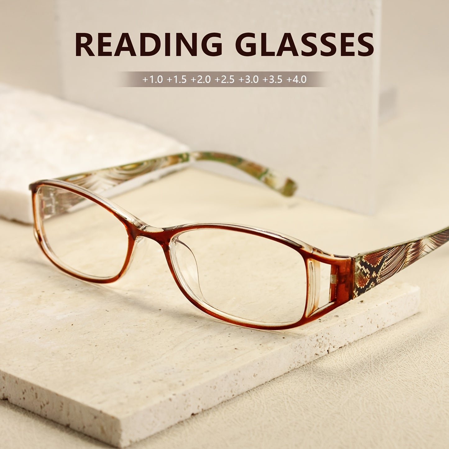 Reading Glasses 8 Pack Men Women Color Striped Fashion Readers Multi-Pack Value Set Black Purple Blue Brown Multiple Strengths Daily Office Book Use Durable