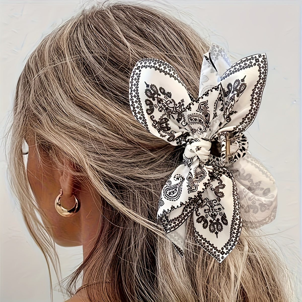 Hair Claw Clips 4pcs Vintage Bow Nonslip Strong Hold Jaw Clip Boho Style Hair Accessories for Women Girls Thick Thin Hair All Types