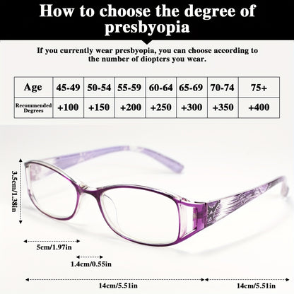 Reading Glasses 8 Pack Men Women Color Striped Fashion Readers Multi-Pack Value Set Black Purple Blue Brown Multiple Strengths Daily Office Book Use Durable
