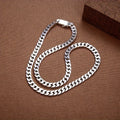 Men'S 925 Silver Cuban Style Chain Necklace, Stylish And Elegant, Suitable for Parties And Holidays, Made of S925 925 Silver, Unisex