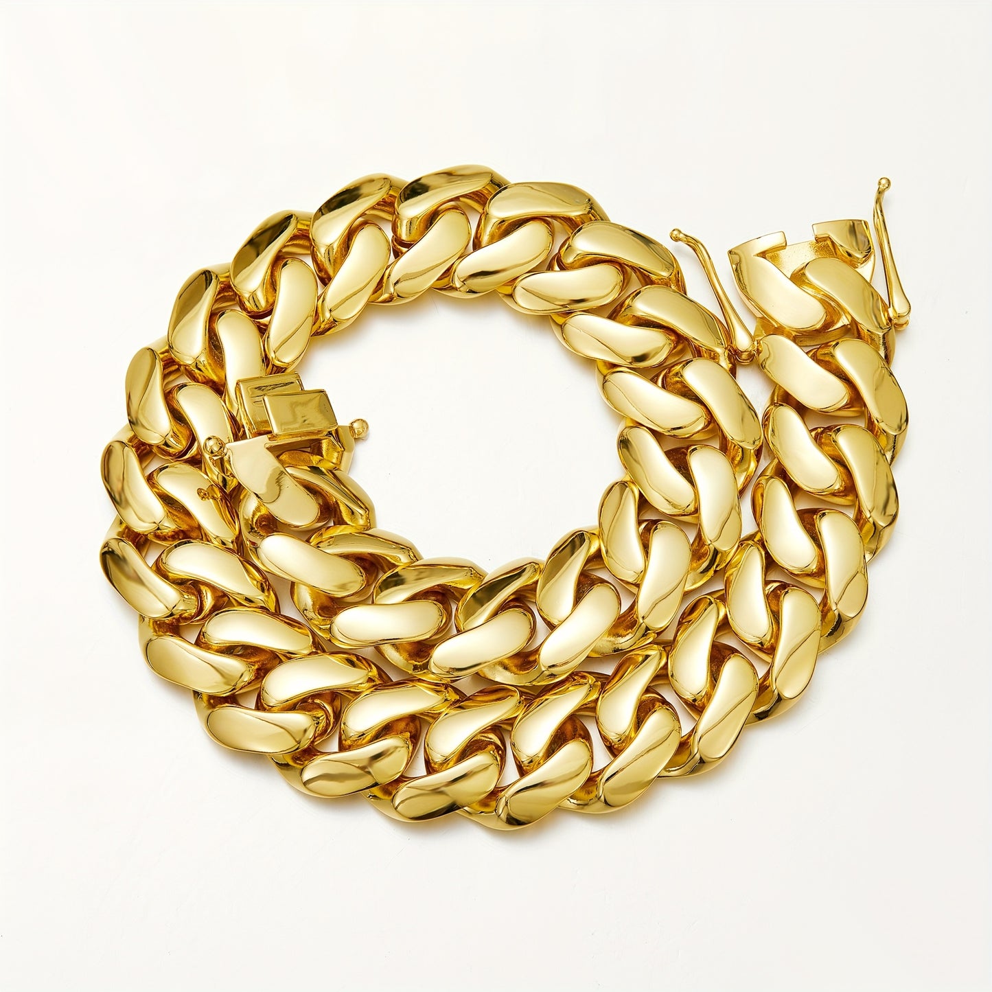 Cuban Chain Bracelet & Necklace for Men – Stainless Steel Gold & Silver, 8-22mm Wide, Sizes 7.5"-8.5" Bracelet & 16"-30" Necklace, Tarnish-Free Hip Hop Jewelry