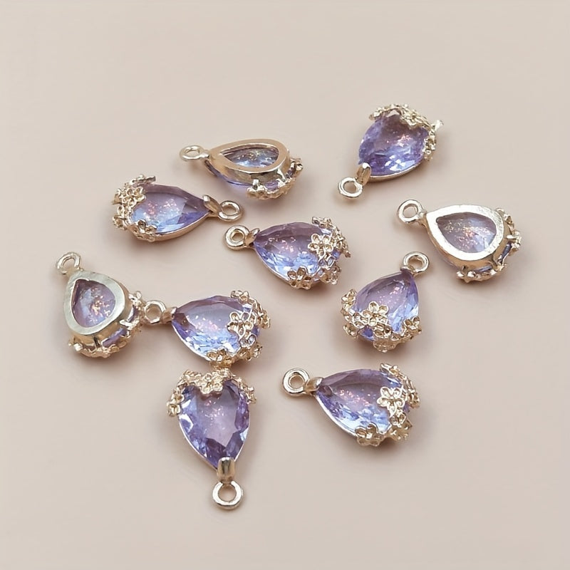 22pcs Plum Blossom Edge Water Drop Pendant Accessories Water Drop Pendant Accessories Women's Jewelry Accessories Set