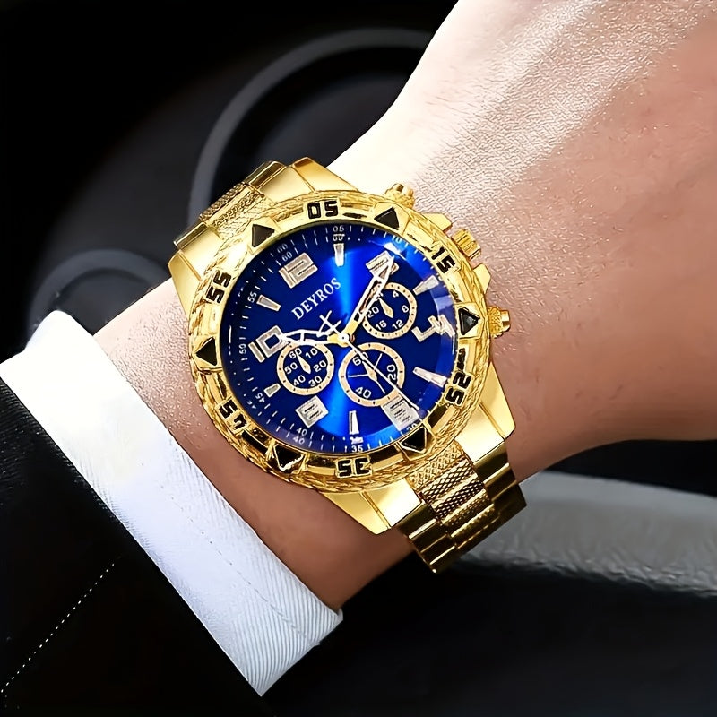 Set of 2 Men'S Quartz Watches | Made of Stainless Steel | Suitable for Casual And Business Wear | Includes a Silicone