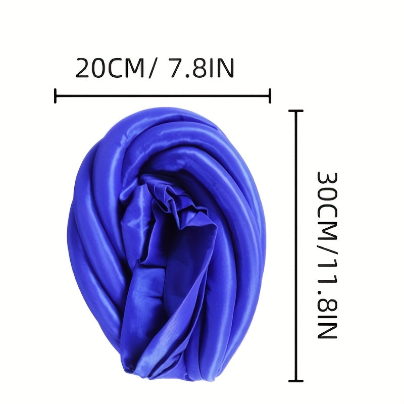 [Exquisite Nigerian Wedding Hat] Exquisite 100% Polyester Nigerian Wedding Hat for Women - Sponge Turban with Elasticity, Religious Theme, Button Closure, Craftsmanship, Hand Washable - Perfect Festive Headwear for Special Occasions