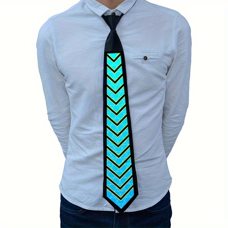 [New Product] Voice-activated Light-up Tie, New And Unique Creative Outfits, Festival Dance Nightclub Queue Performance El