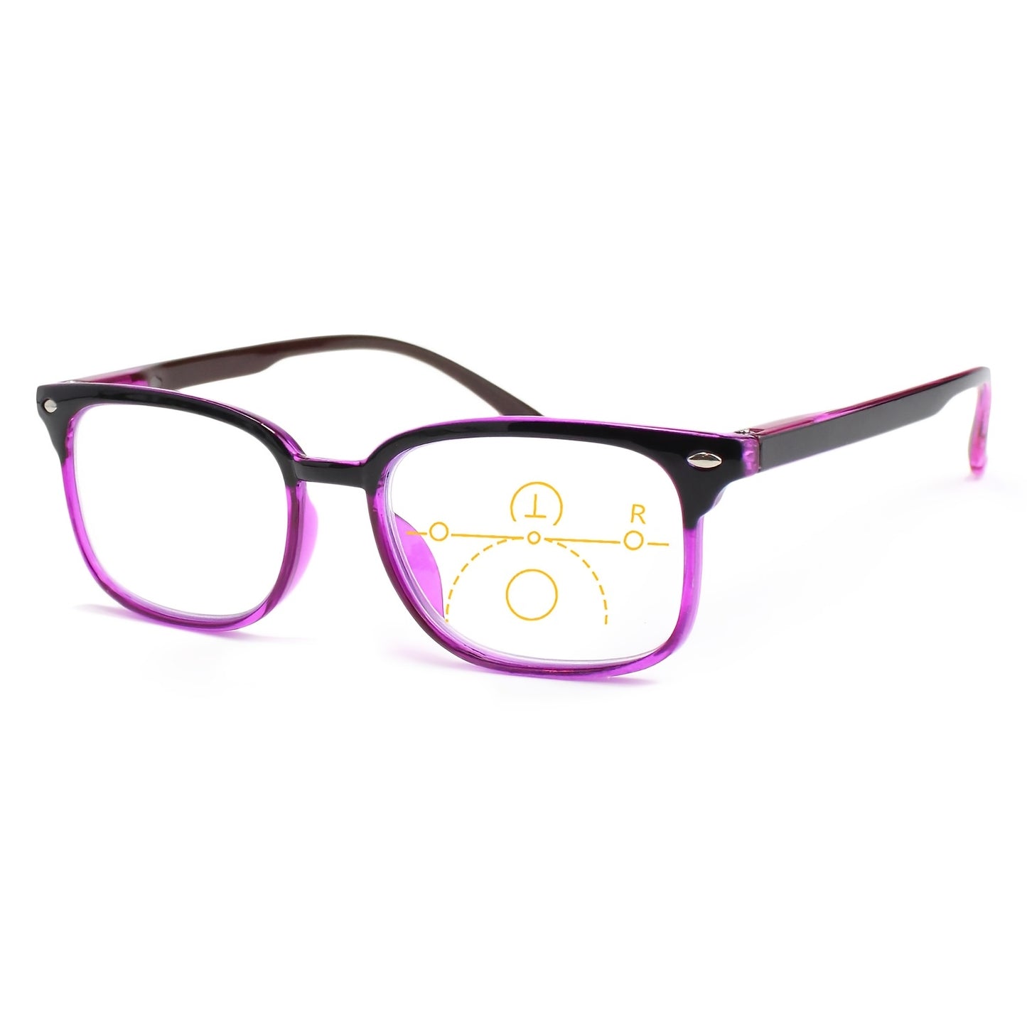 Reading Glasses Small Rectangle Frame Spring Hinge Lightweight PC Lens Unisex Stylish Durable Readers for Men and Women Computer Driving Magnification +100 to +350