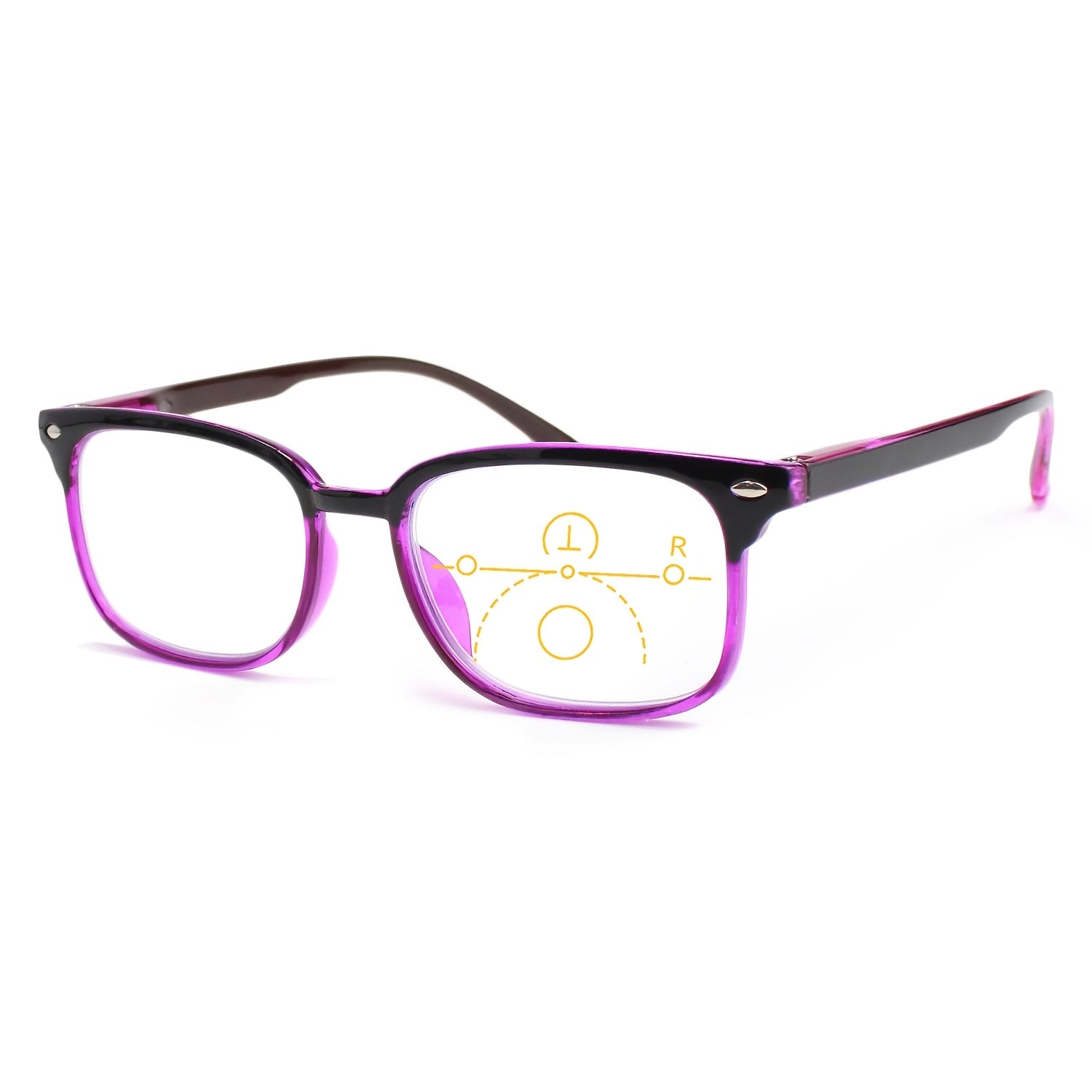 Classic Reading Glasses with Small Rectangle Frame - Comfortable Spring Hinges, Lightweight Plastic & PC Lens Eyewear for Men & Women, Non- +1 Magnification, Everyday Glasses for Computer, Driving, Reading - Stylish & Durable All-Day Wear