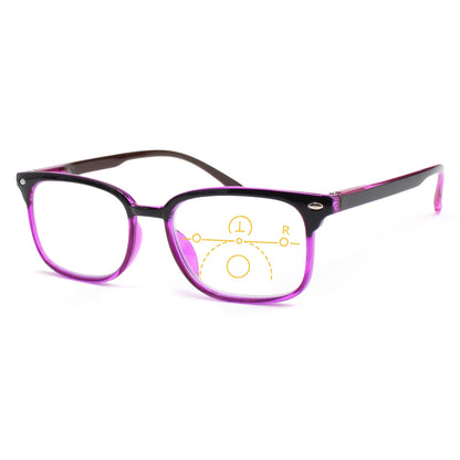 Reading Glasses Small Rectangle Frame Spring Hinge Lightweight PC Lens Unisex Stylish Durable Readers for Men and Women Computer Driving Magnification +100 to +350