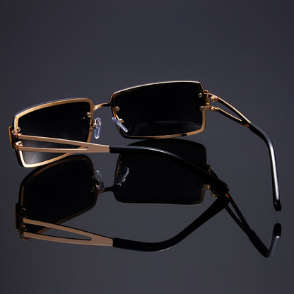 Oversized Square Glasses for Men Women – Extra Large Luxury Gradient Ombre Retro Party Eyewear, Decorative Statement Frames for Festival Halloween Costume, Includes Cleaning Cloth