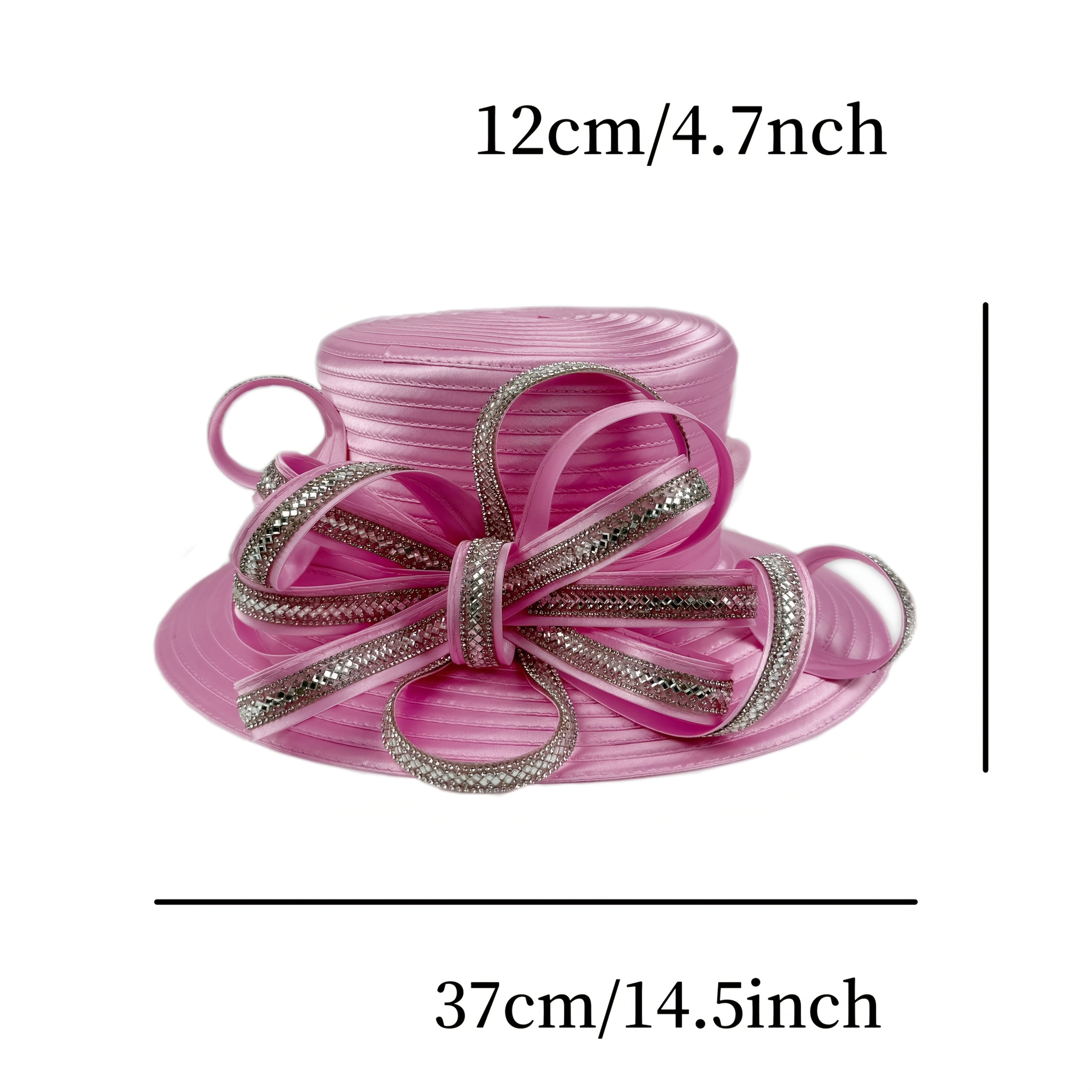 Handmade Ladies' Wide-Brim Church Hat Suitable for Weddings & Special Occasions - Elegant Sunday Bonnet Gift for Mothers, Grandmothers, Box Packaging, Dry Only, for the, for the Church, for the Event