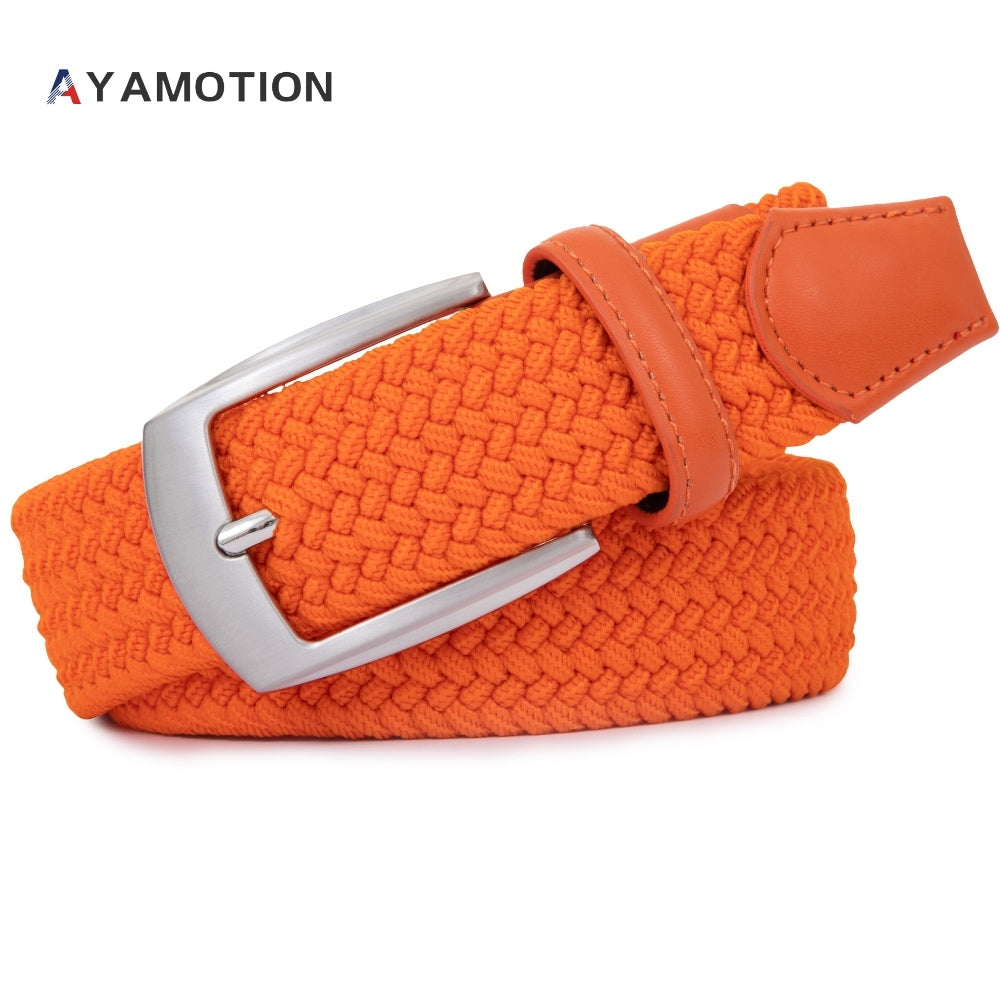Ratchet Belt for Men & Women - Stretch Woven Elastic Braided, Auto Buckle, 32 Adjustments, Sizes S-XL, 5 Colors, Golf Wedding School Gift
