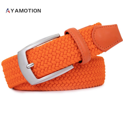 Ratchet Belt for Men & Women - Stretch Woven Elastic Braided, Auto Buckle, 32 Adjustments, Sizes S-XL, 5 Colors, Golf Wedding School Gift