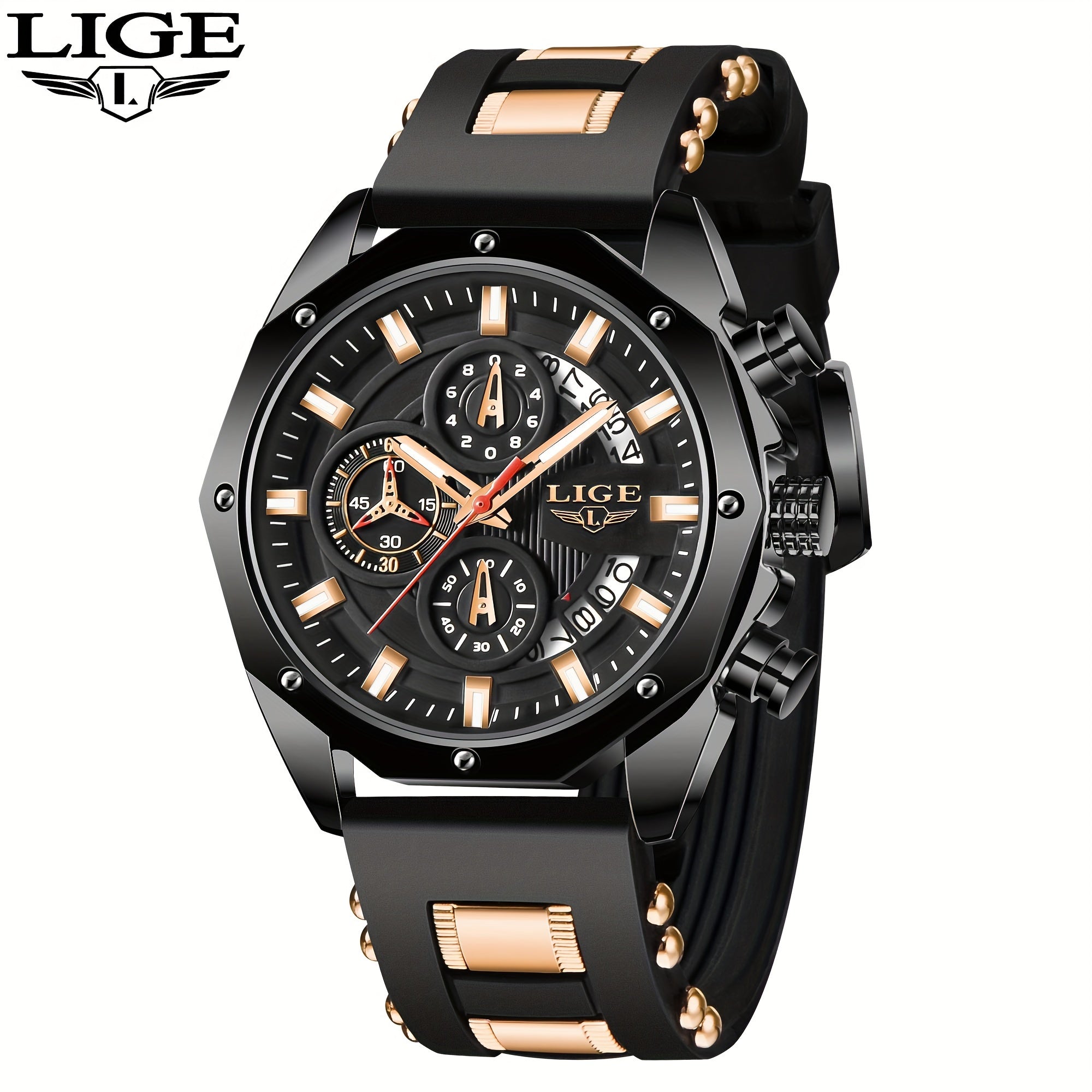 2026 New Fashion Men's Watch. Chronograph Calendar Luminous Quartzwatch. Outdoor Casual Sports Watches. Suitable for Giving to Students or Men.