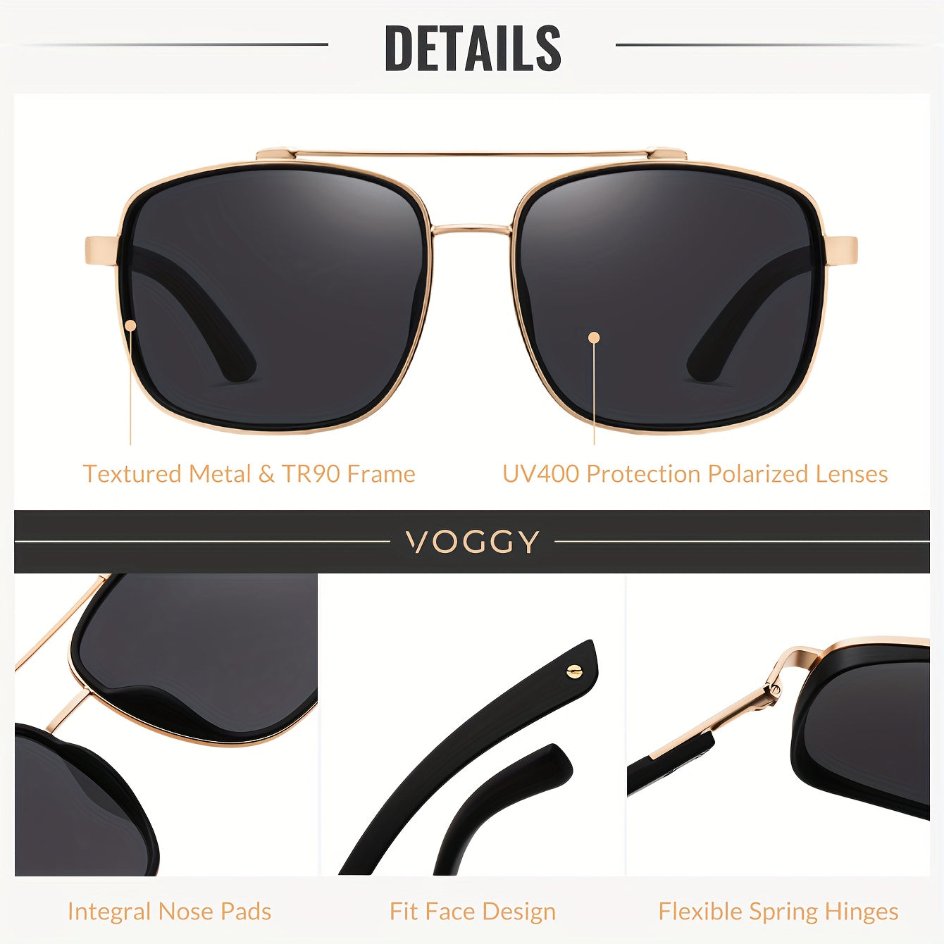 Polarized Pilot Sunglasses Men Women - Retro Aviator TR90 Metal Frame UV400 Protection Fashion Eyewear Driving Fishing Outdoor 5 Colors