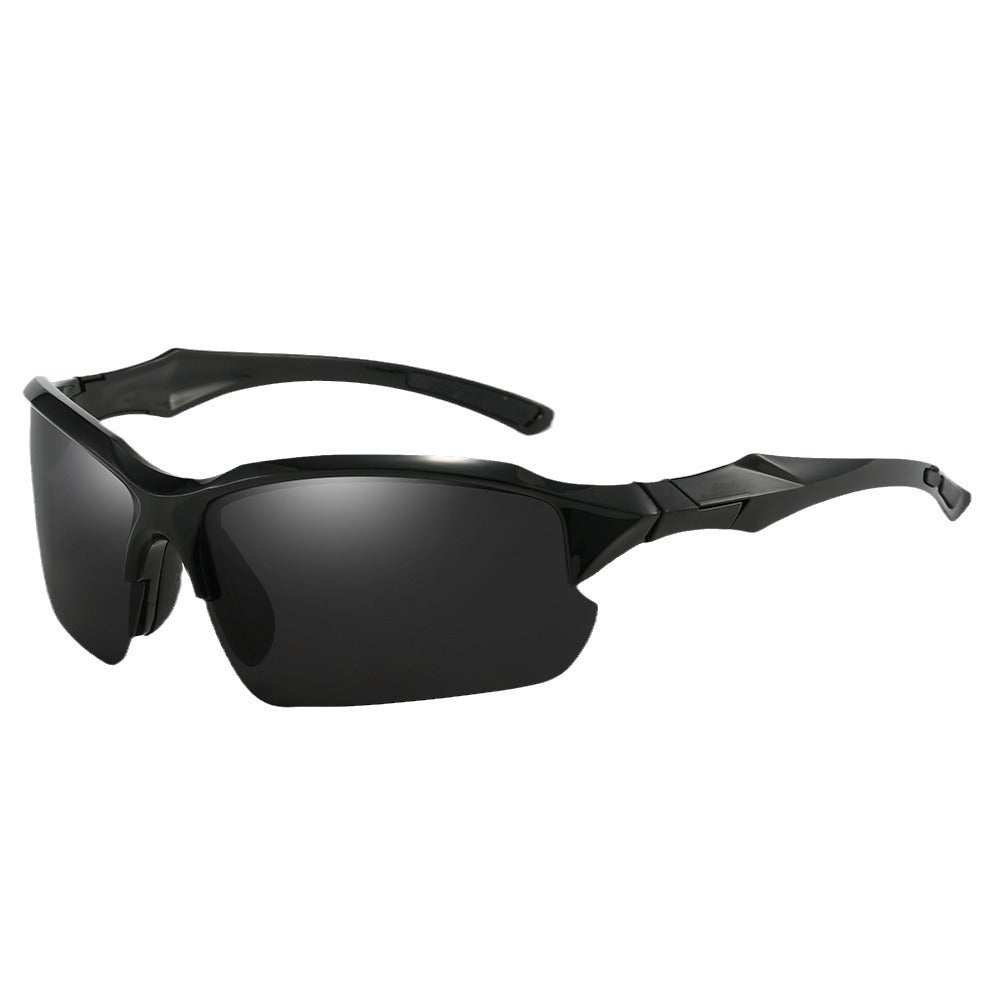 Half Frame Sports Sunglasses for Men 3 Pack - Lightweight UV Protection Outdoor Goggles for Running Fishing Skiing Driving Cycling Sun Protection Wraparound Shades