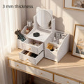 Jewelry Box, Dressing Table with Cat Ear Mirror, Perfect Choice for Home or Bedroom Organization, Durable Construction, Ideal for Birthdays, Christmas, and as a Gift.