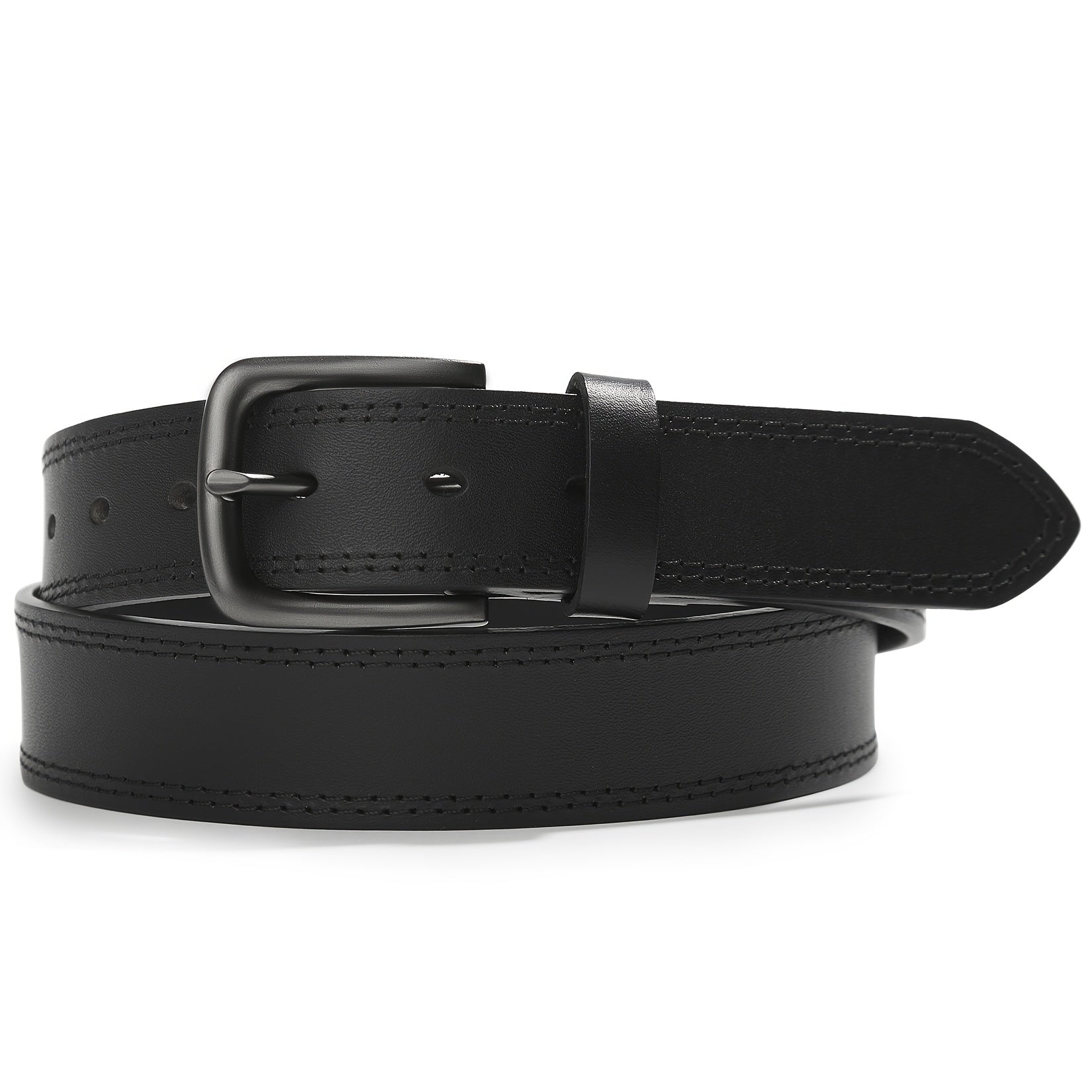 Men'S Full Grain Leather Belt, Fashion And Classic Designs for Work, Business, And Casual