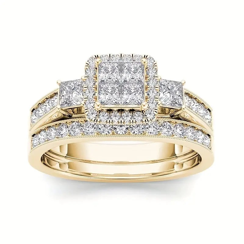 [Wedding Ring Sets] 9 Classic Women's Multi-Style Wedding Ring Sets, Including Synthetic Zirconia Rings, Perfect for Daily Women's Clothing, Jewelry, And Additions