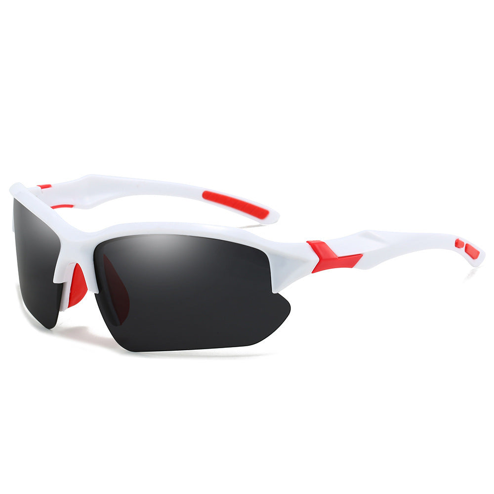 3pcs New Cross-Border Outdoor Sports, Skiing, Driving Half-Frame Sunglasses Men'S Running Fishing Sunglasses Sun Protection Lightweight Goggles