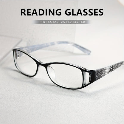 Reading Glasses 8 Pack Men Women Color Striped Fashion Readers Multi-Pack Value Set Black Purple Blue Brown Multiple Strengths Daily Office Book Use Durable
