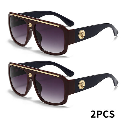 Cyberpunk Square Fashion Glasses for Men – Metal Frame Street Style Lightweight Eyewear, Trendy Unisex Shades in Multiple Colors, Luxury Polished Daily Wear Sunglasses & Gift Idea