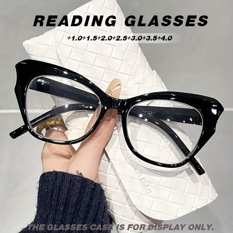 Blue Light Reading Glasses Butterfly Cat Eye for Men Women – Anti-Blue Light HD Presbyopic Eyewear AC Lens PC Full Rim Frame, Minimalist Fashion Readers +100 to +400, Green Blue Black Color