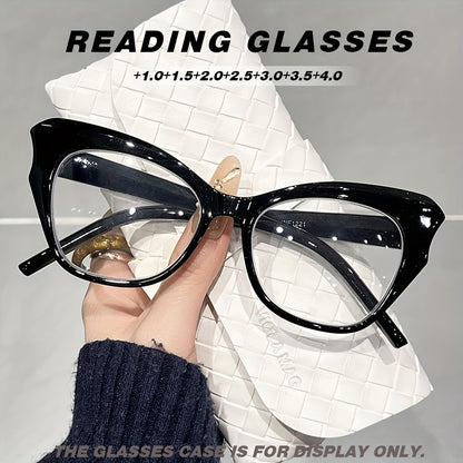 Blue Light Reading Glasses Butterfly Cat Eye for Men Women – Anti-Blue Light HD Presbyopic Eyewear AC Lens PC Full Rim Frame, Minimalist Fashion Readers +100 to +400, Green Blue Black Color