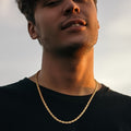 18K Golden Plated Rope Chain Necklace, 925 Sterling Silvery Hip-Hop Twisted Chain Necklaces, Elegant Jewelry for Xmas Gift, Mother's Day Gift, with Gift Box