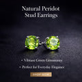 925 Silver Natural Peridot Earrings, Featuring an Elegant And Minimalist Design, Suitable for Women, Perfect for Casual Attire, Parties, And Special Occasions, Making It an Excellent Gift Choice