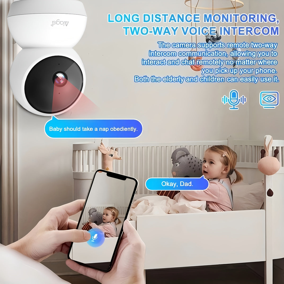 2K Indoor WiFi Security Camera - Two-Way Audio and Night Vision – view 2
