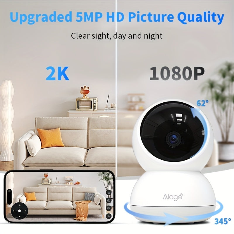 2K Indoor WiFi Security Camera - Two-Way Audio and Night Vision – view 3