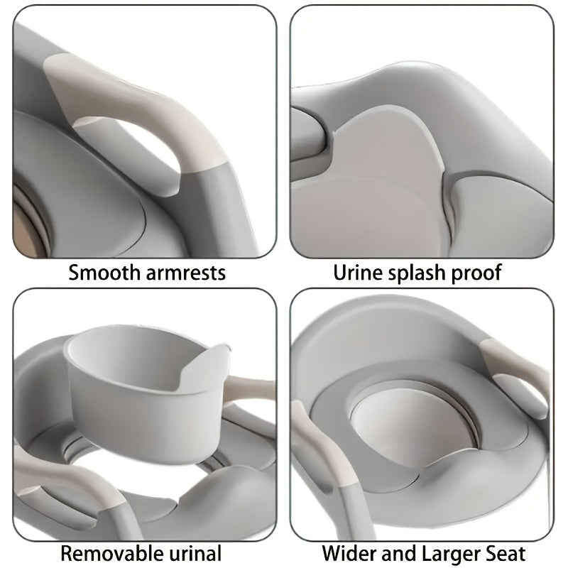 3-in-1 Toddler Potty Training Seat - Foldable Steps and Safety Harness – view 5